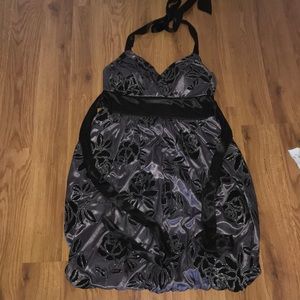 Grey and black floral dress